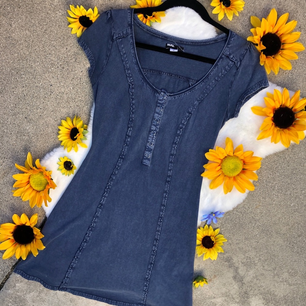 BDG Blue Distressed Casual Dress